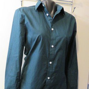 H&M DARK GREEN POLKA DOT BLOUSE / SZ SMALL / NWOT